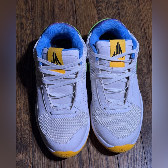 Nike Other - Nike Kids Sneakers White and Yellow with Blue Accents